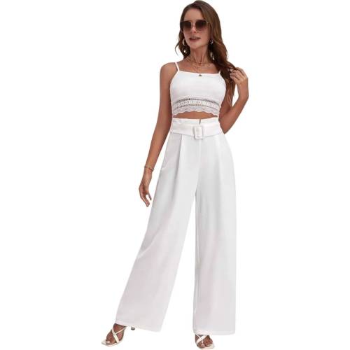 Women's High Rise Viscose Rayon Relaxed Fit Trousers