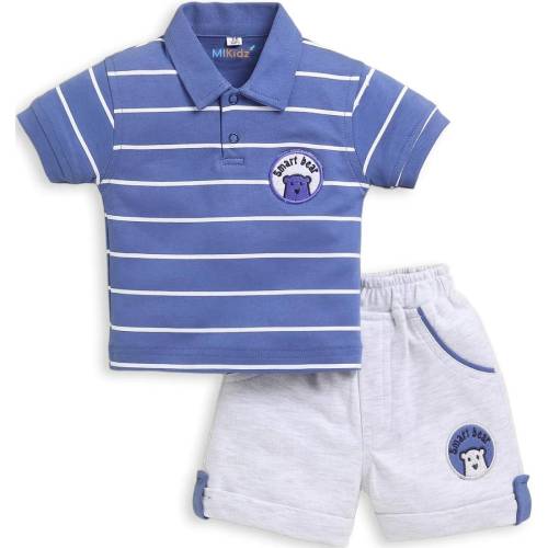 Kidz Collared T-Shirt and Half Pant Set