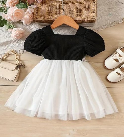 Modal Short Sleeve Baby Girl Frock