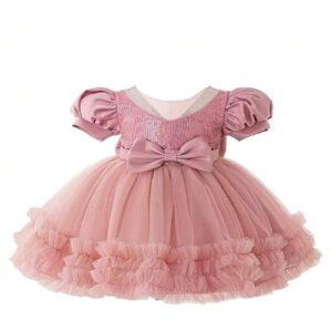 Short Sleeve Girl Frock
