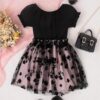 Baby Girl's Elegant and Sweet Mesh Splicing Dress for Party