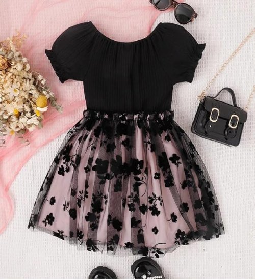 Baby Girl's Elegant and Sweet Mesh Splicing Dress for Party