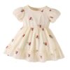 f9 Girls’ Long-Sleeve Floral Party Dress with Big Bow